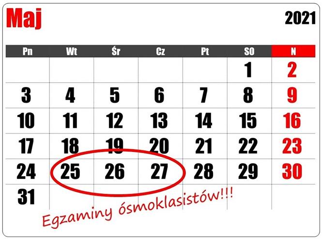 egzamin osmoklasistow2021 kalendarz.jpg